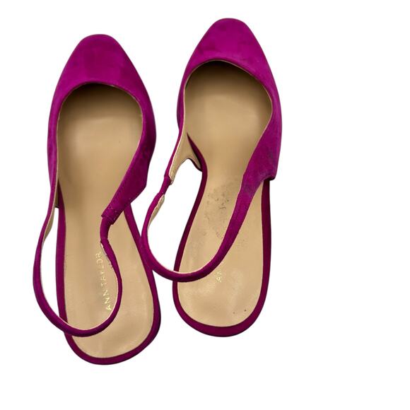 Ann Taylor Women's Magenta Brazilio Camelia Slingback Sandals Size 8M - Picture 6 of 11